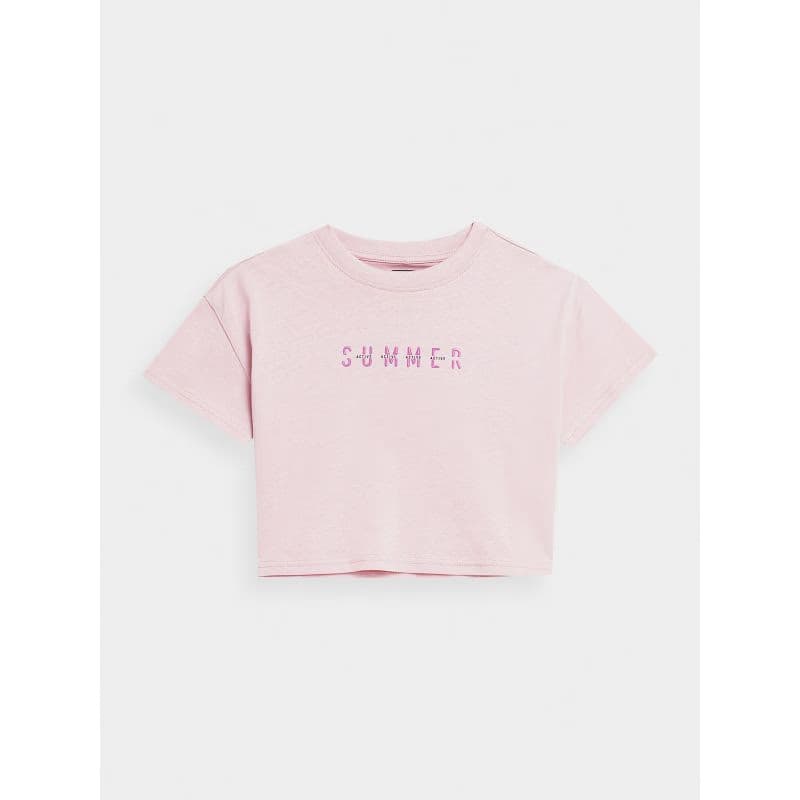 Dievčenské tričko s krátkym rukávom 4F JUNIOR TSHIRT F393-56S-LIGHT PINK 2