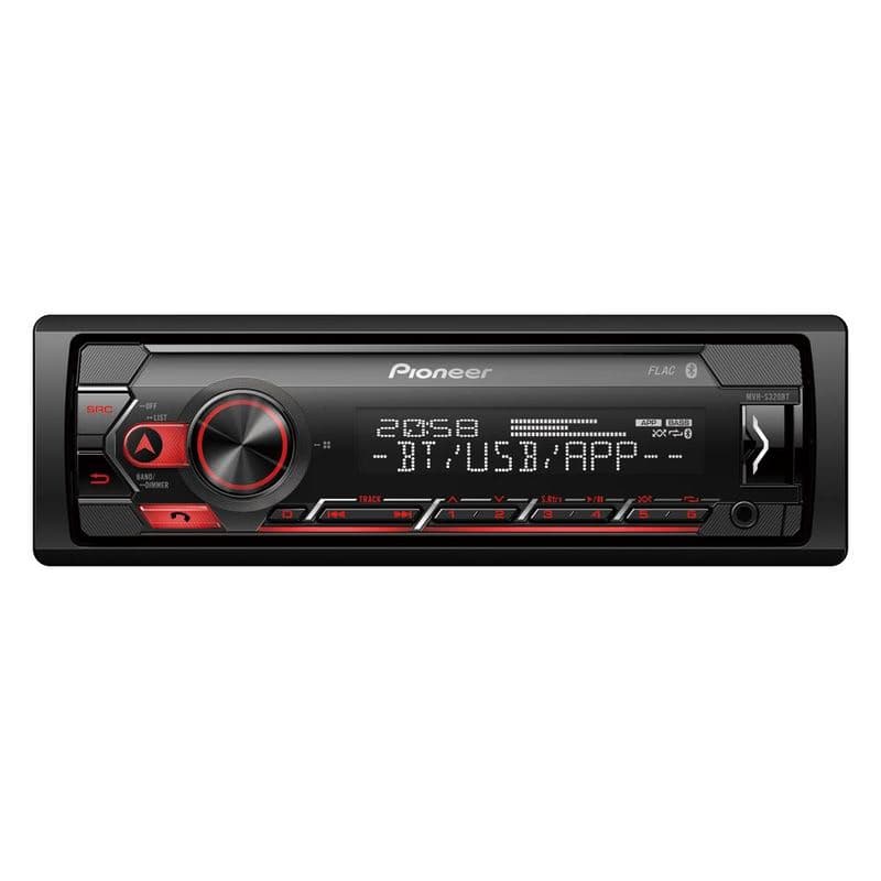 Pioneer MVH-S320BT autorádio s USB a Bluetooth červené 1