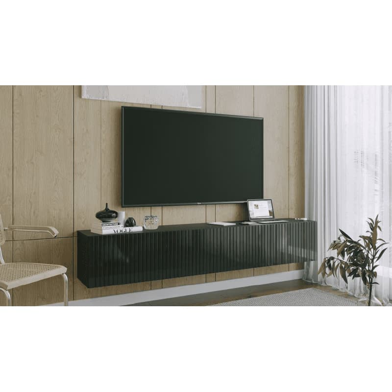 ArtExt Závesný TV stolík JOY | 200 cm Farba: R3 biely lesk 4