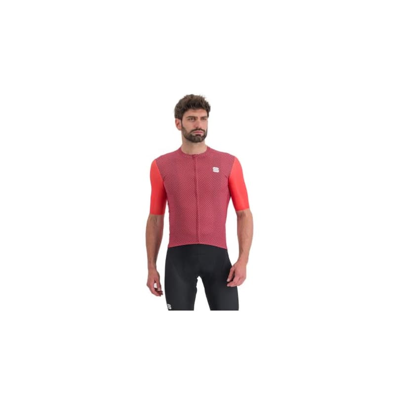 Pánsky cyklistický dres s krátkym rukávom SPORTFUL Checkmate jersey, pompelmo mulled grape