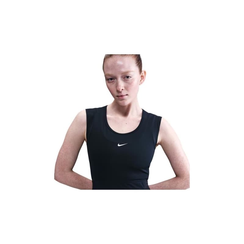 Dámske tréningové tričko bez rukávov NIKE PRO W NP TANK GG GRX BLACK WHITE
