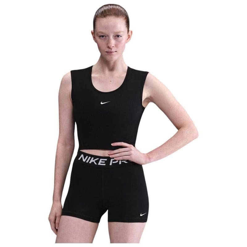 Dámske tréningové tričko bez rukávov NIKE PRO W NP TANK GG GRX BLACK WHITE 3