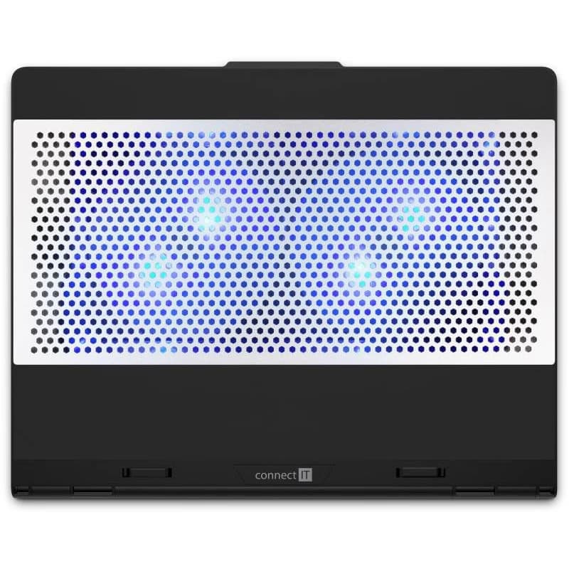 CONNECT IT FrostBlast chladiaca podložka pod notebook s modrým podsvietením, ČIERNA 4