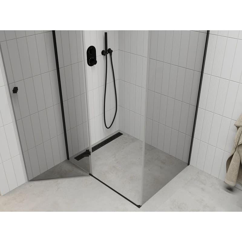 MEXEN/S - ROMA sprchovací kút 100x70, transparent, čierna 854-100-070-70-00 5