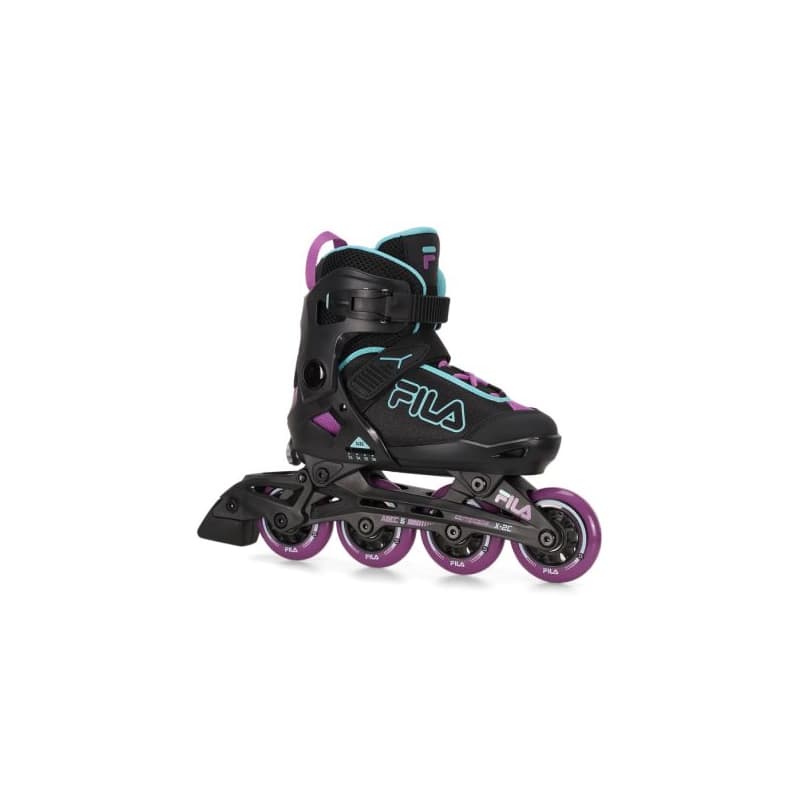 Dievčenské kolieskové korčule FILA SKATES X 2C G Jr black violet light blue