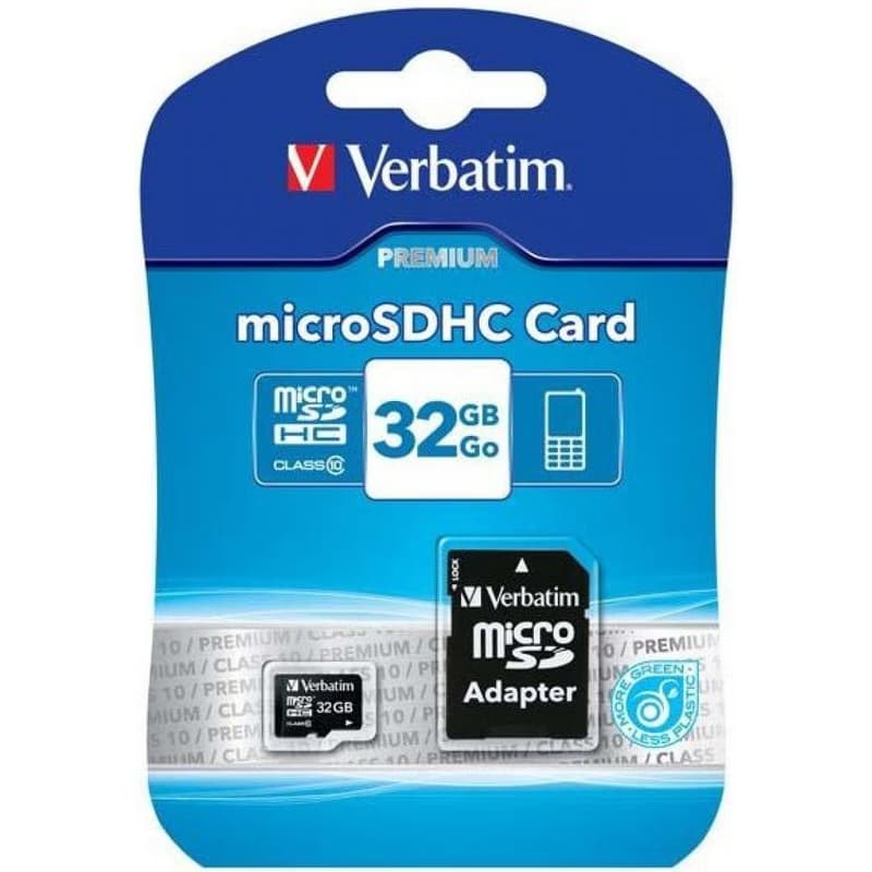 VERBATIM MicroSDHC karta 32GB Premium, U1 + SD adaptér 5