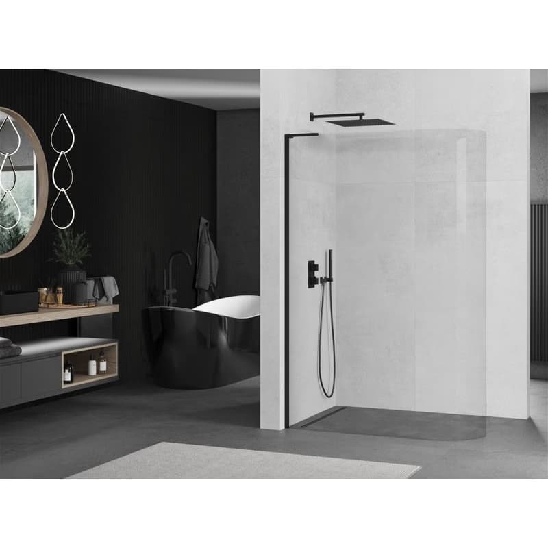 MEXEN/S - KiotoL Sprchová zástena WALK-IN 100 x 200, transparent, čierna 800-100-103-70-06 2