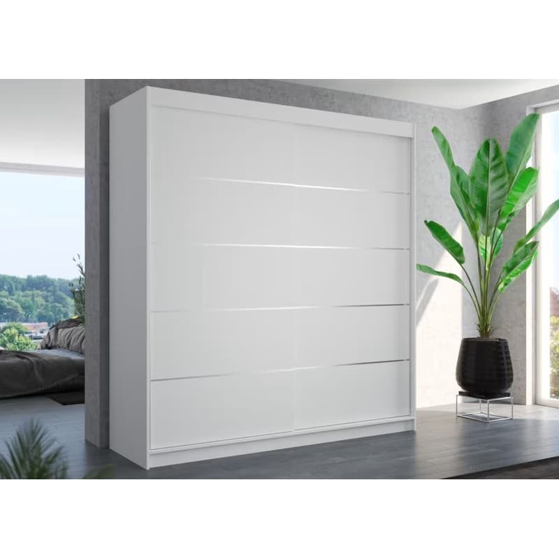 ArtAdrk Šatníková skriňa ESTEVA | biela 200 cm 2