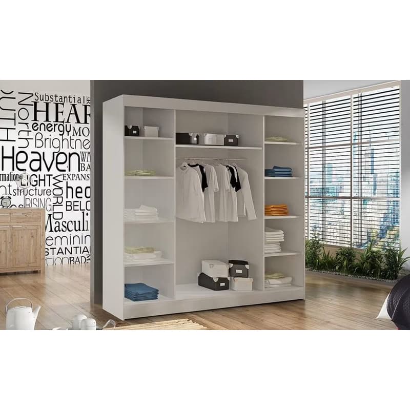 ArtAdrk Šatníková skriňa ESTEVA | biela 200 cm 3