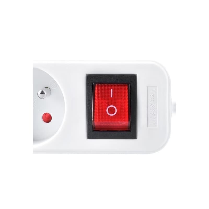 Solight predlžovací prívod 3m, 3 zásuvky, vypínač, 16A/3680W, PVC, biely 2