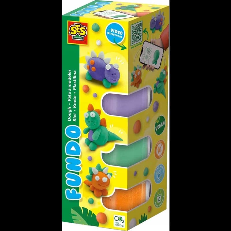 SES Creative 00812 hrnčiarska/modelovacia zmes Modelovacie cesto 310 g Zelená, Oranžová, Purpurová, Biela 4 kusov 1