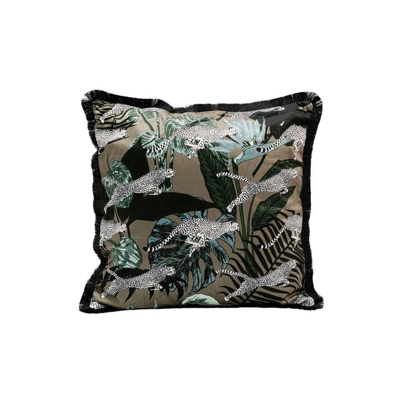 Jungle Leafs vankúš sivý 45x45 cm 1