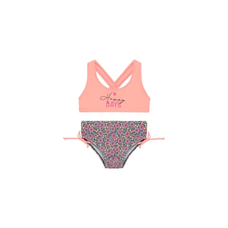 Dievčenské plavky COLOR KIDS Bikini W. Front Print & AOP-1922-Turbulence