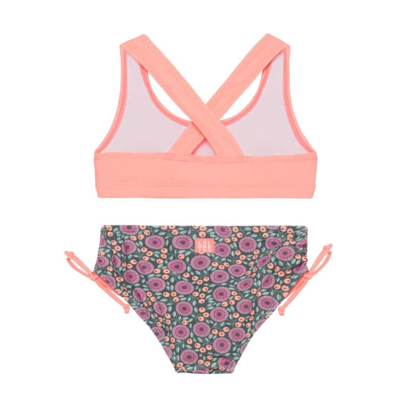 Dievčenské plavky COLOR KIDS Bikini W. Front Print & AOP-1922-Turbulence 2
