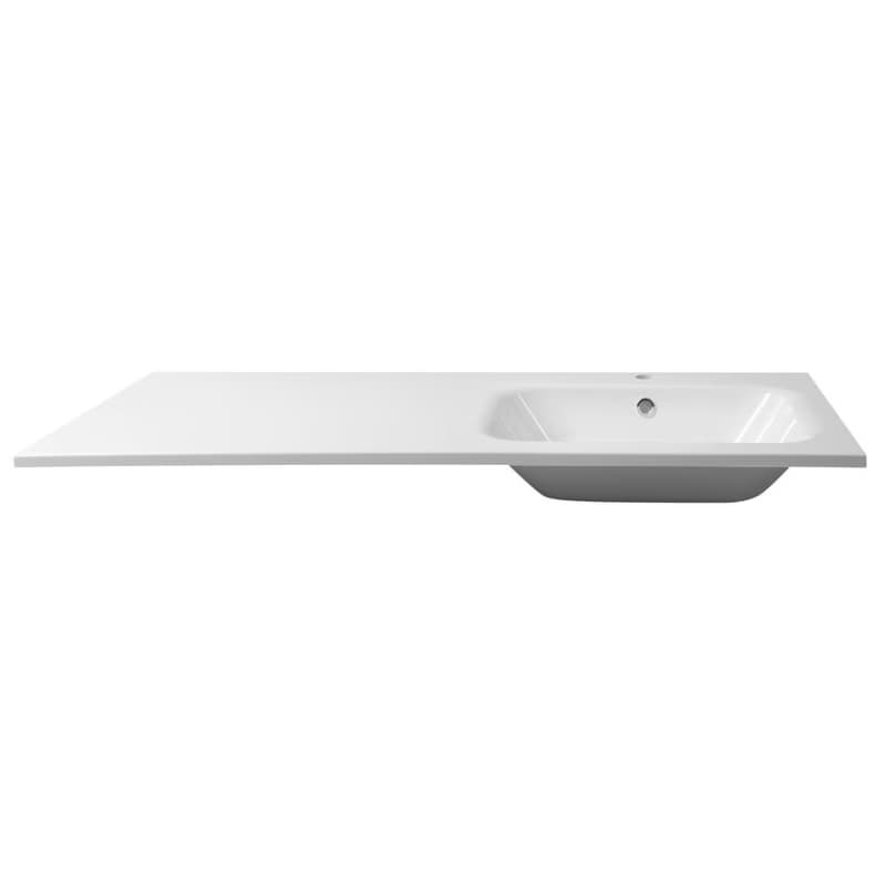 SAPHO - ARECA umývadlo 121x51,5cm, liaty mramor, pravé, biela AC121R 2