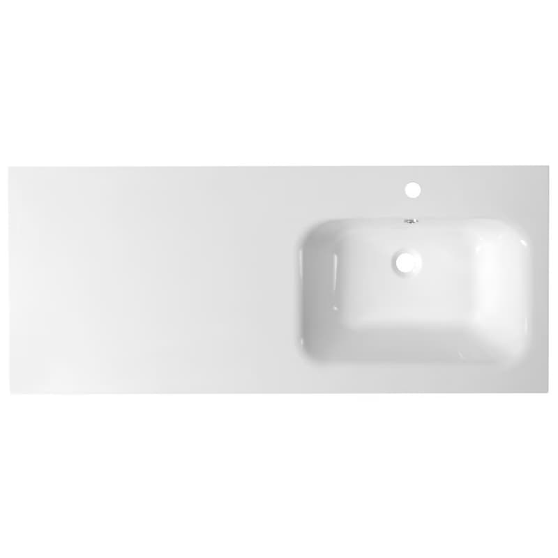 SAPHO - ARECA umývadlo 121x51,5cm, liaty mramor, pravé, biela AC121R 3