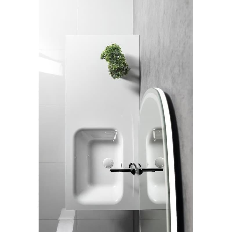 SAPHO - ARECA umývadlo 121x51,5cm, liaty mramor, pravé, biela AC121R 6