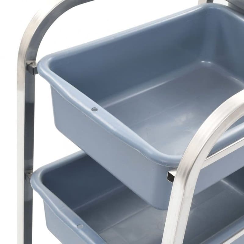 Kuchynský vozík s boxami nerezová oceľ / plast Dekorhome 4