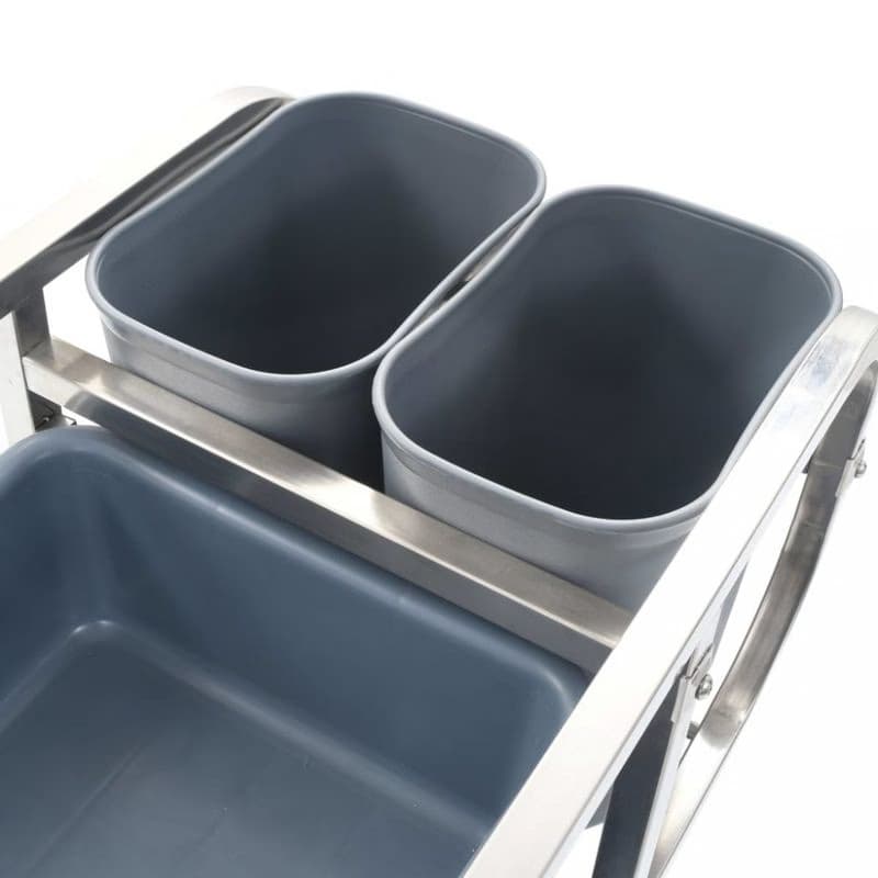 Kuchynský vozík s boxami nerezová oceľ / plast Dekorhome 5