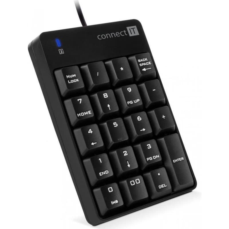 CONNECT IT NumCALC drôtová numerická klávesnica, ČIERNA 3
