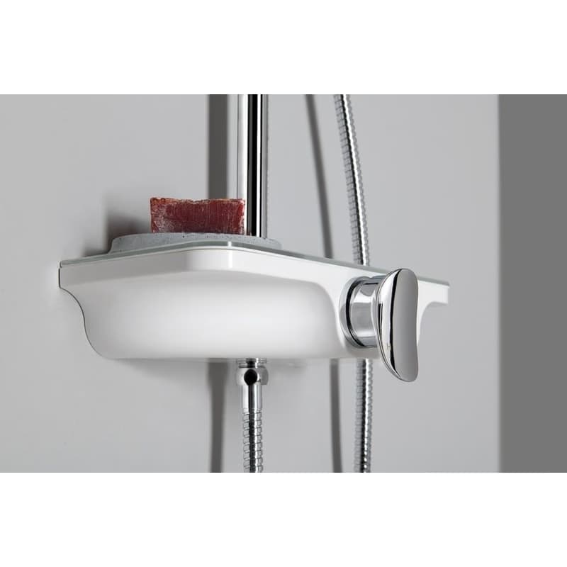 AQUALINE - MARCO sprchový stĺp s pákovou batériou, biela SL100 5