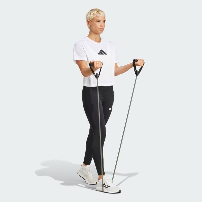 Dámske tréningové tričko s krátkym rukávom ADIDAS WE BL TEE WHITE 4