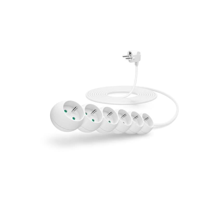 CONNECT IT predlžovací kábel 230 V, 6 zásuviek, 5 m, bez vypínača (biely) 1