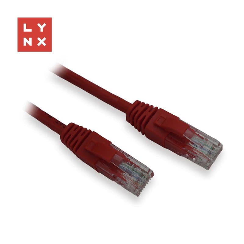 LYNX UTP patch kábel Cat5e, PVC, CCA, 20m, červený 1