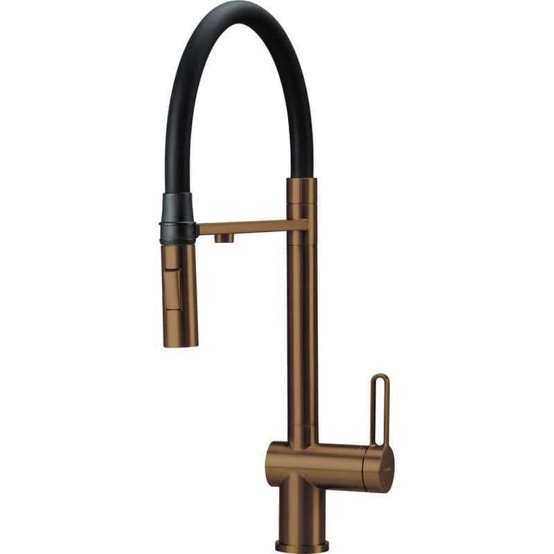 DEANTE - Magnetic kartáčovaný bronz Kuchynská batéria, s pripojením na vodný filter, s elastickou hubicou BRM_C75M