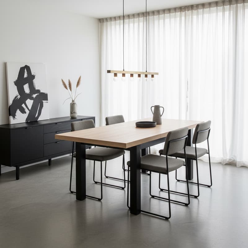 Signal Jedálenský stôl PRESTO | dub artisan / čierna 80 x 140 cm 1