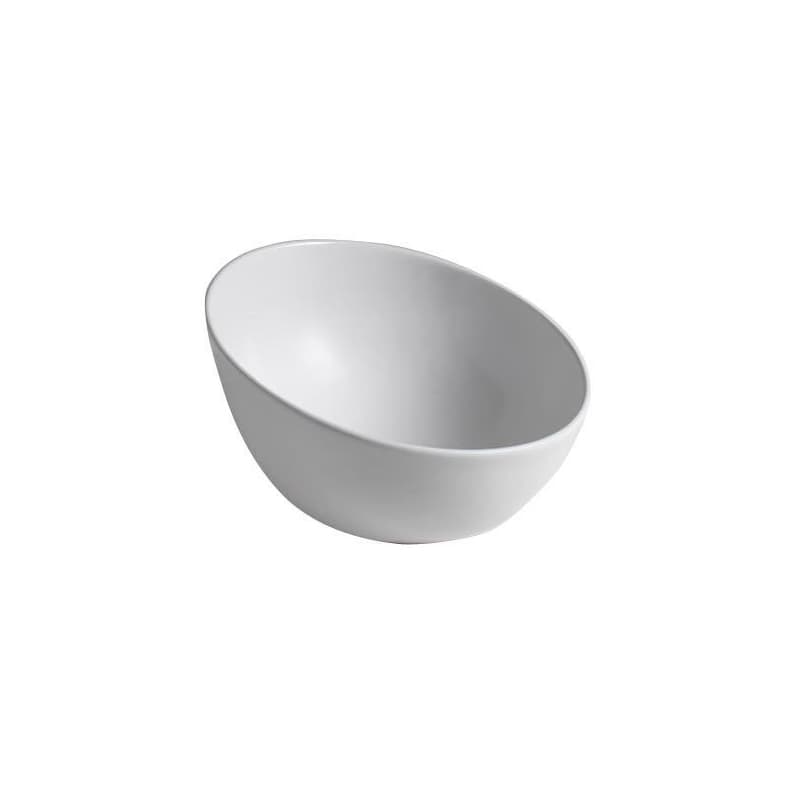 SAPHO - DOME OBLIQUO keramické umývadlo na dosku vysoké, Ø 44,5cm, biela WH031 1