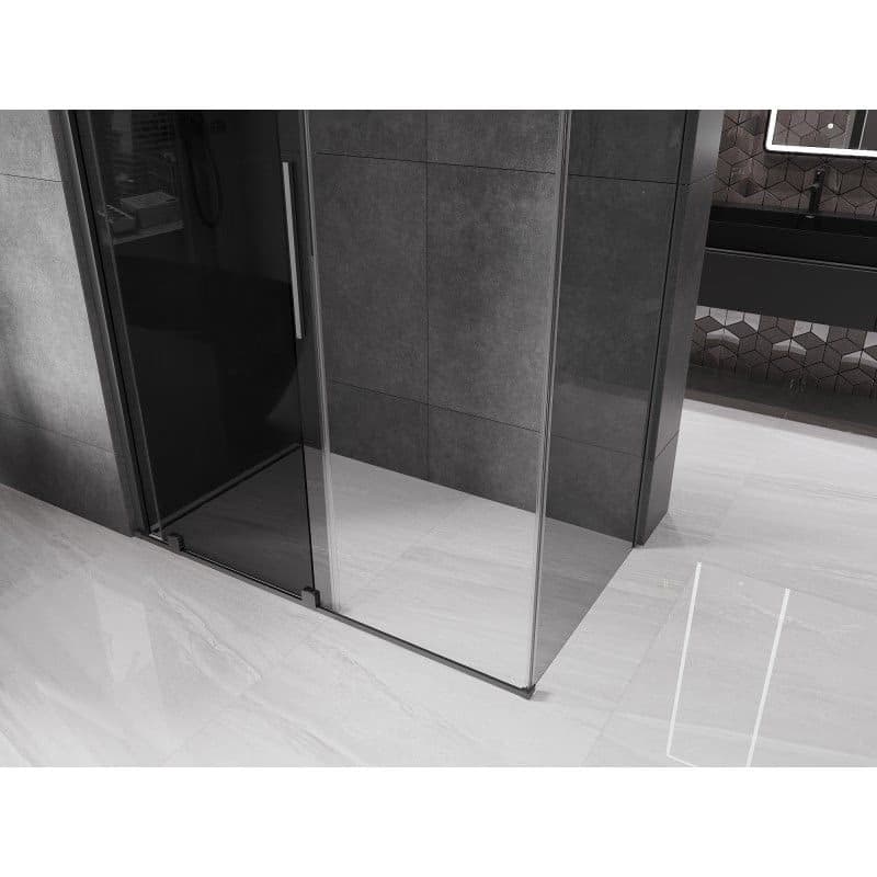 MEXEN/S - Velár sprchovací kút, posuvné dvere 140 x 80, grafit, grafit metal 871-140-080-41-95 3