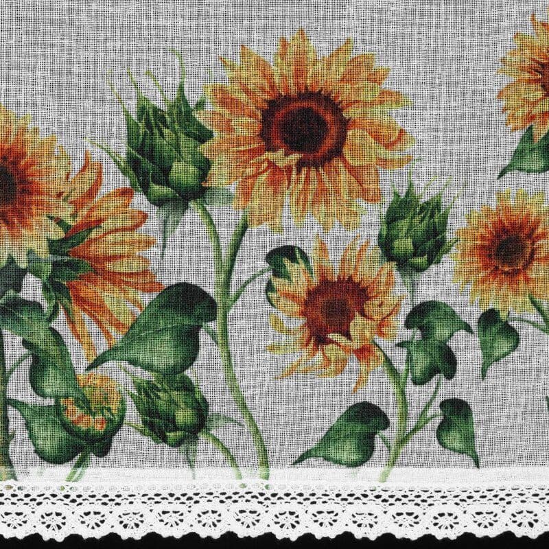 ArtFir Krátka záclona HELIA P | biela/žltá 150 x 60 cm 2