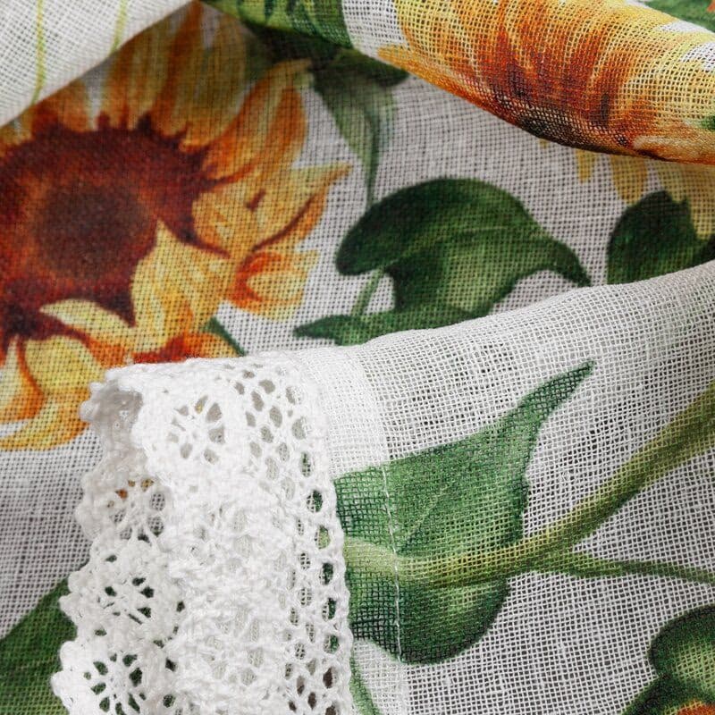 ArtFir Krátka záclona HELIA P | biela/žltá 150 x 60 cm 4