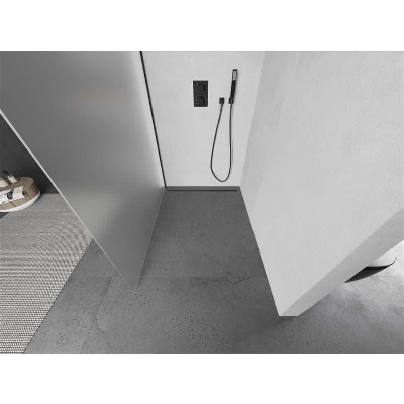 MEXEN/S - Kioto L Sprchová zástena WALK-IN 100 x 200, dekor, čierna 800-100-103-70-30 3