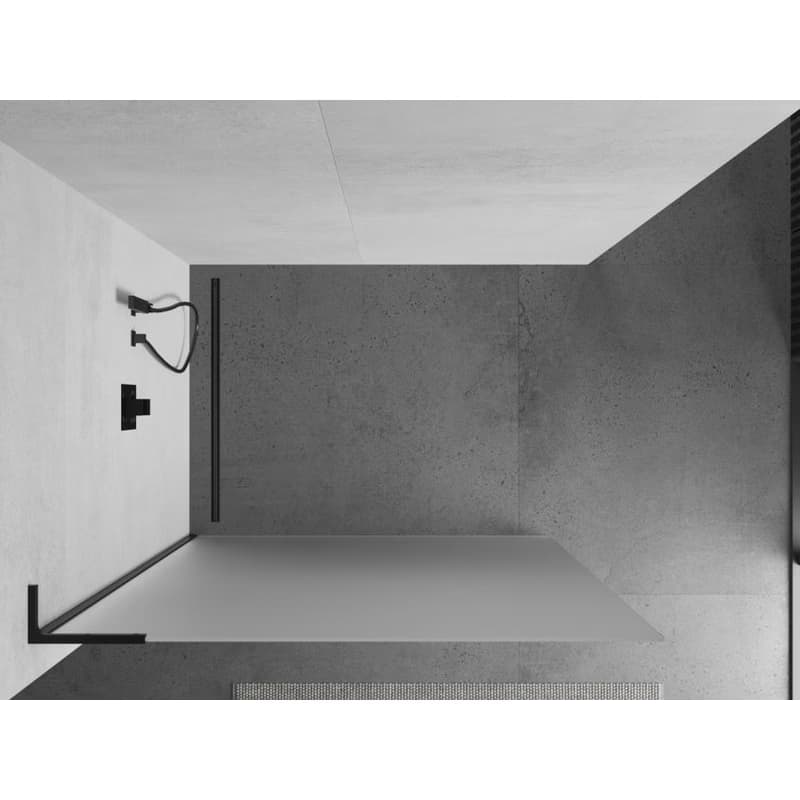 MEXEN/S - Kioto L Sprchová zástena WALK-IN 100 x 200, dekor, čierna 800-100-103-70-30 4