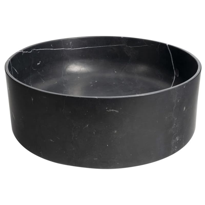 SAPHO SAPHO - BLOK kamenné umyvadlo na desku, priemer 40cm, černá mat Marquin 2401-52 3