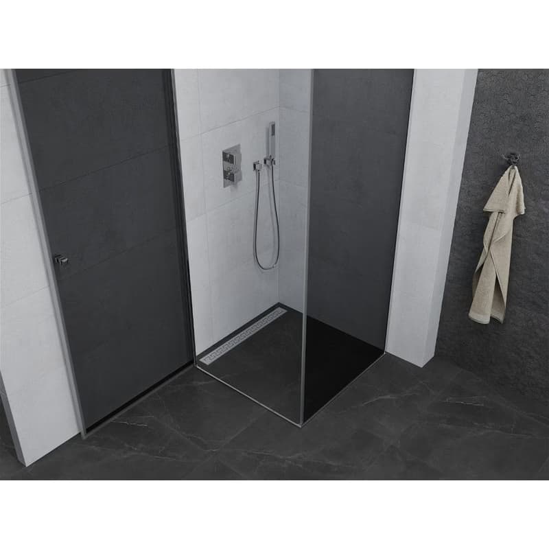 MEXEN/S - PRETORIA sprchovací kút 80x80, grafit, chróm 852-080-080-01-40 5