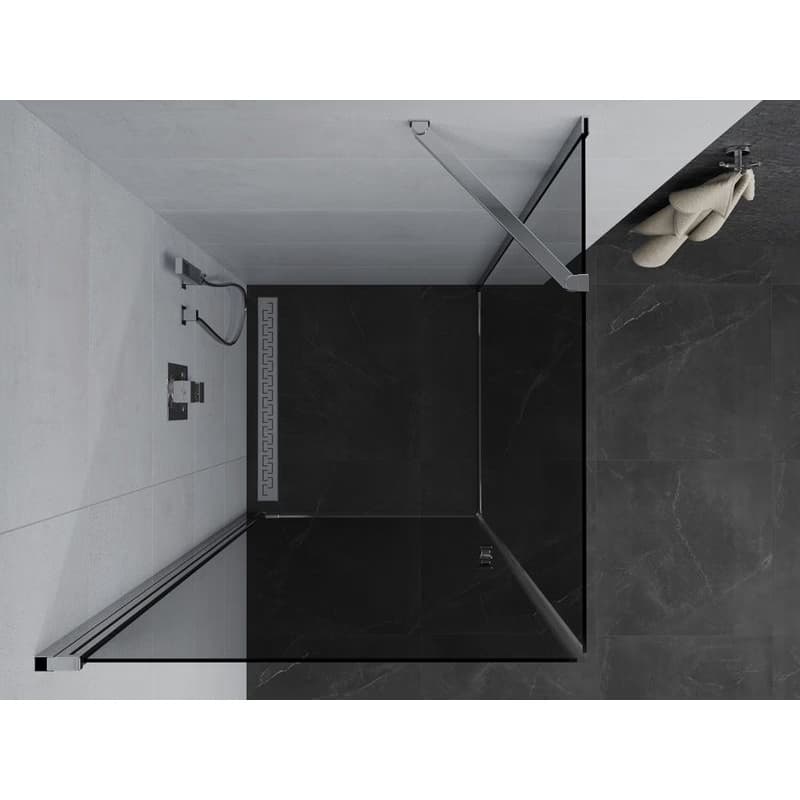 MEXEN/S - PRETORIA sprchovací kút 80x80, grafit, chróm 852-080-080-01-40 6