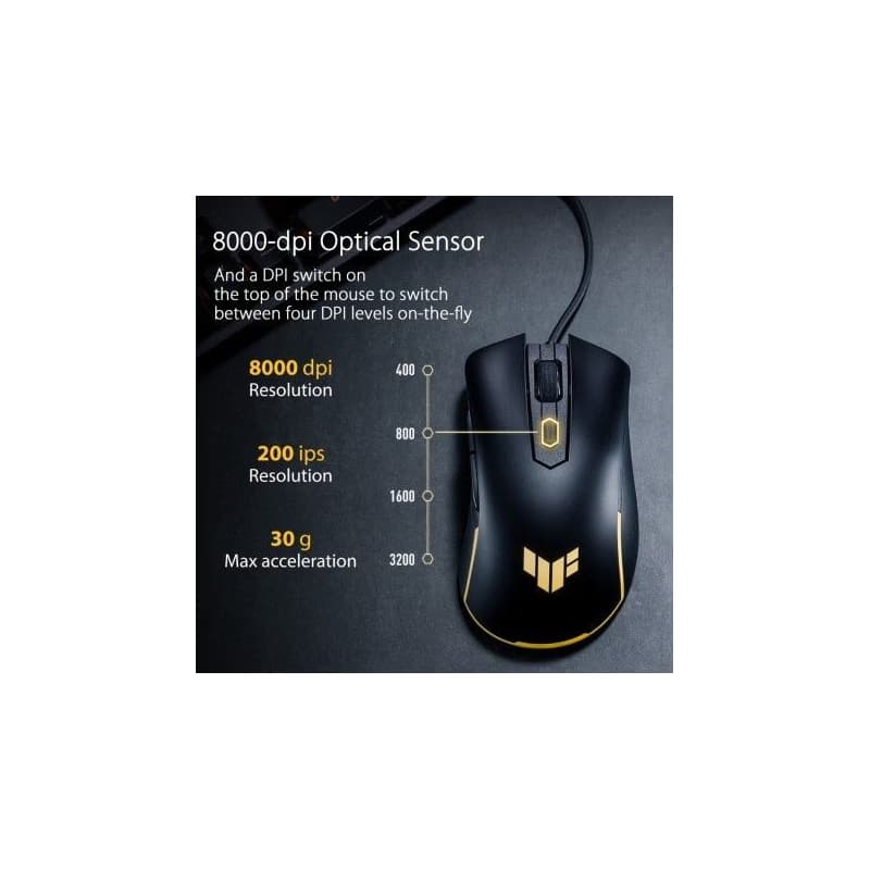 ASUS myš TUF GAMING M3 GEN II (P309), drôtová, čierna 5