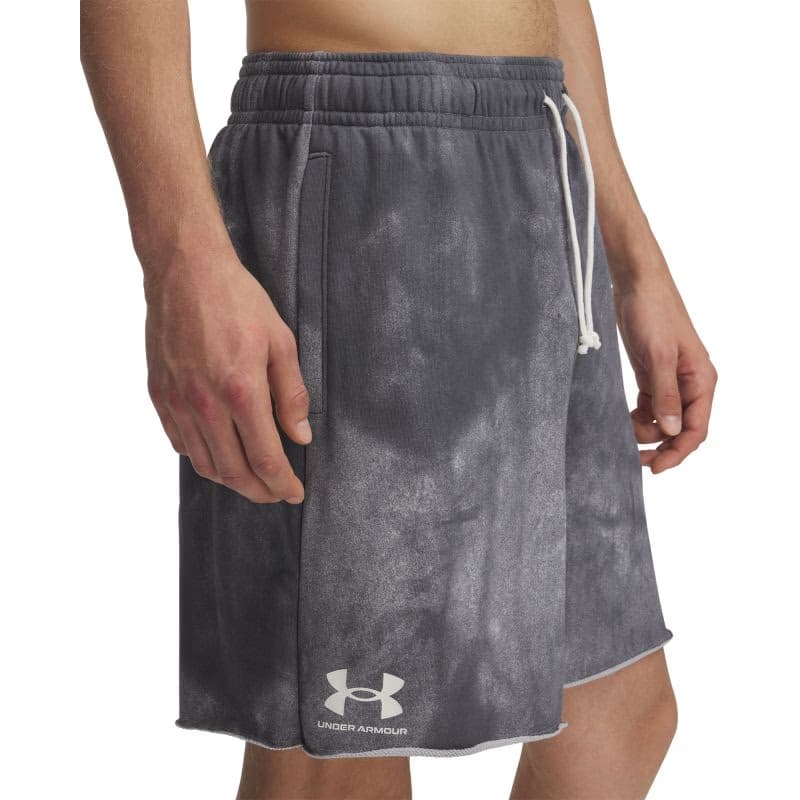 Pánske teplákové kraťasy UNDER ARMOUR UA Rival Terry AOP8inShortQ1-GRY 2