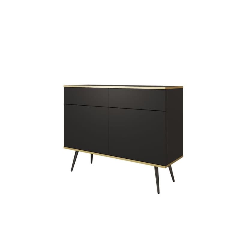 ArtPS Komoda BIJOU KSZ-107 | čierna / čierne nohy 1