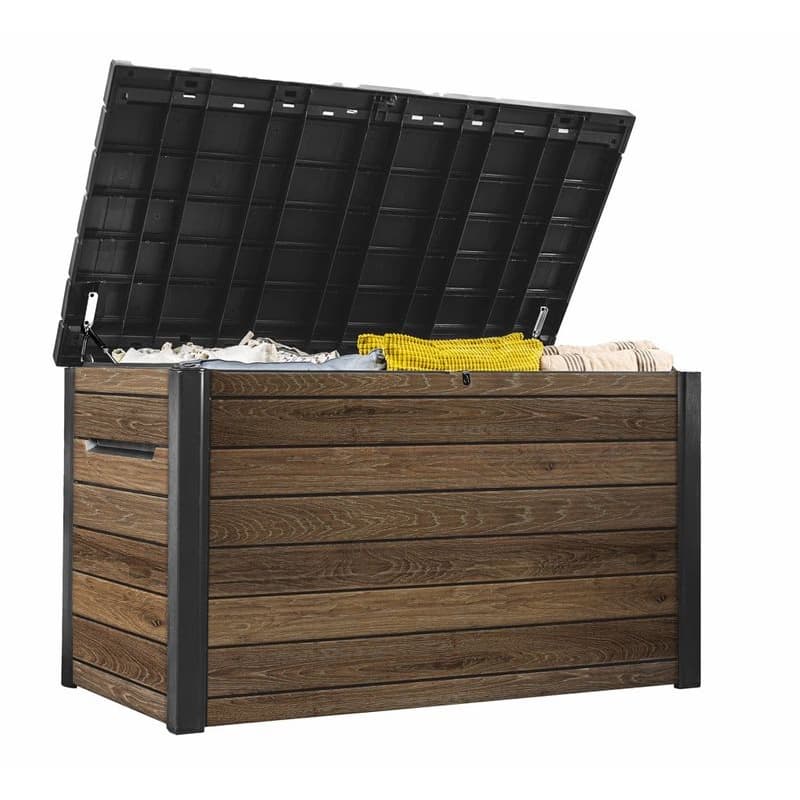 KETER Záhradný úložný box DECO DASHBOARD STORAGE 870L | orech 2