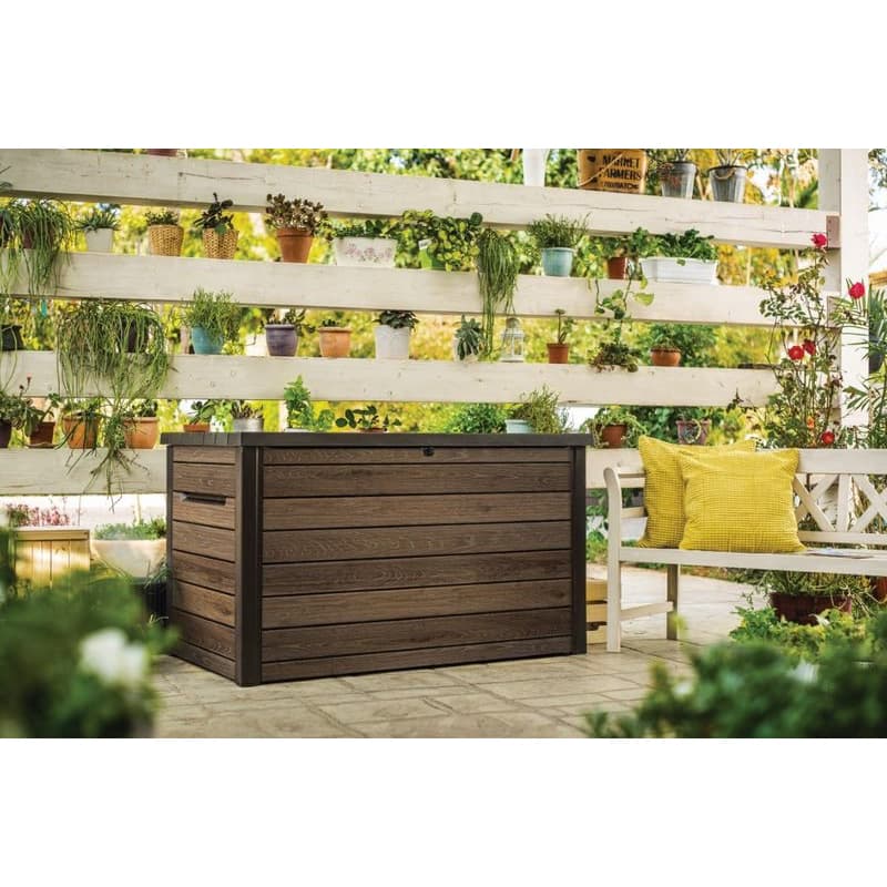 KETER Záhradný úložný box DECO DASHBOARD STORAGE 870L | orech 4