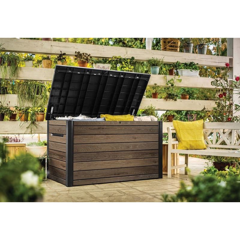 KETER Záhradný úložný box DECO DASHBOARD STORAGE 870L | orech 5