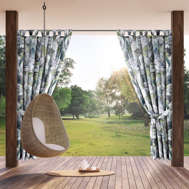 ArtFir Záves na terasu GARDEN 20 PU | zelená/sivá 155 x 240 cm