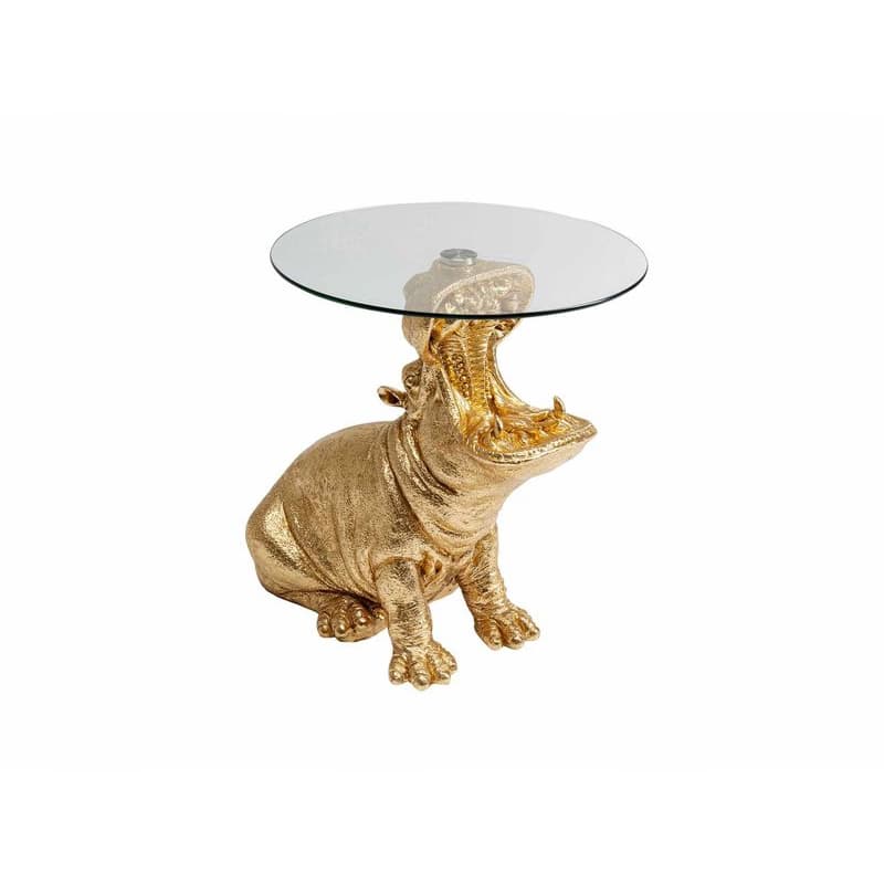 Rhino príručný stolík zlatý Ø48 cm 1