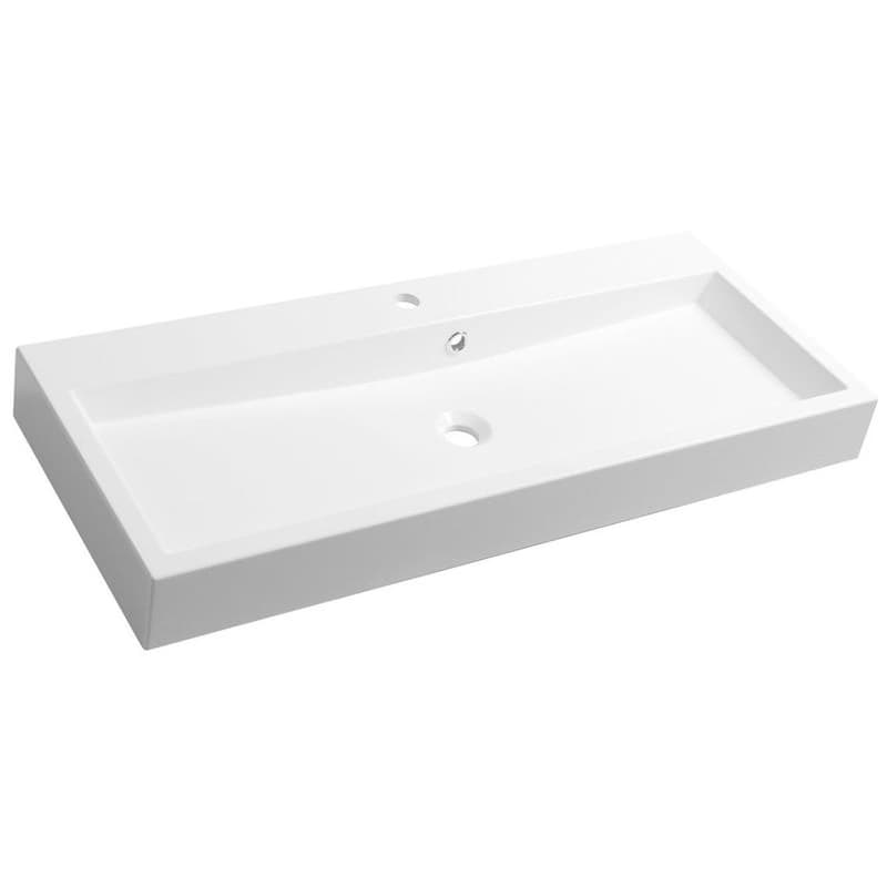 SAPHO - ORINOKO umývadlo 100x42cm, liaty mramor, biela OR100 1