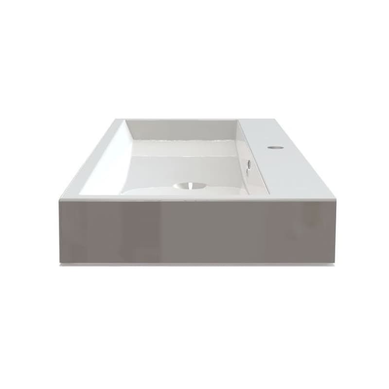 SAPHO - ORINOKO umývadlo 100x42cm, liaty mramor, biela OR100 2