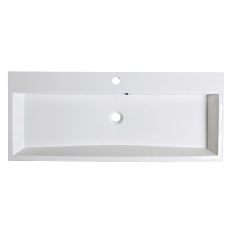 SAPHO - ORINOKO umývadlo 100x42cm, liaty mramor, biela OR100 5